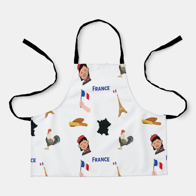 Delantal Patrón de Francia en blanco (Anverso)