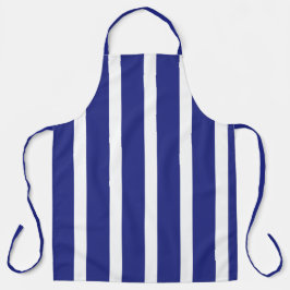 Delantal Patrón de franjas azul y blanca de la marina