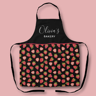 Delantal Patrón de Fresa Personalizado para Cocina y Panade