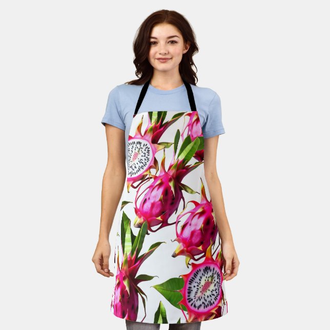 Delantal Patrón de fruta de dragón (Gastado)