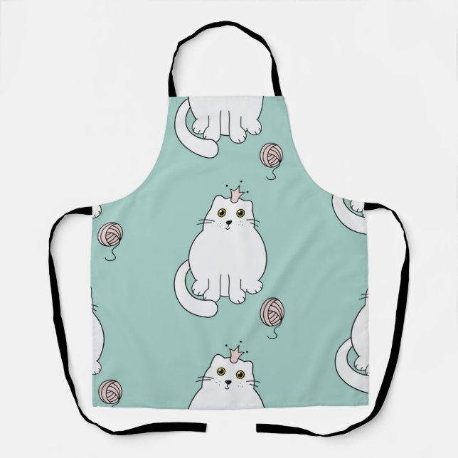 Delantal Patrón de gato (Anverso)