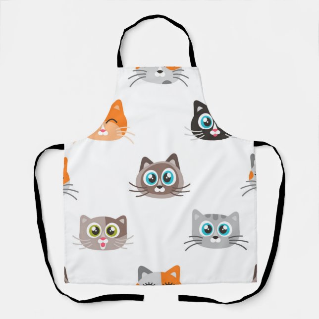 Delantal Patrón de gato (Anverso)