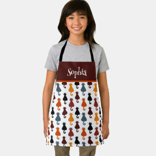 Delantal Patrón de gatos lindos para niños personalizados