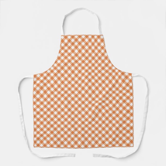 Delantal Patrón de Gingham de Color Personalizado (Anverso)