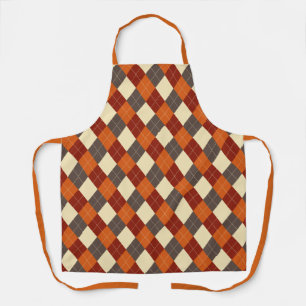Delantal Patrón de gingham de otoño