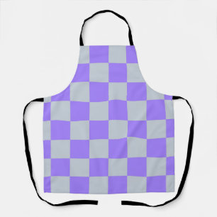 Delantal Patrón de Gingham de Purple Checkered