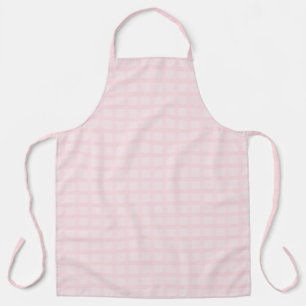 Delantal Patrón de gingham rosa chicle y lavanda rubor