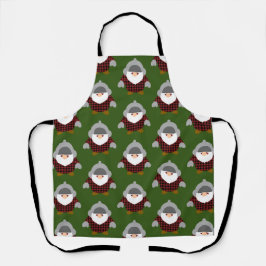 Delantal Patrón de Gnome Flannel Holiday