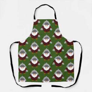 Delantal Patrón de Gnome Flannel Holiday
