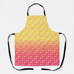 Delantal Patrón de gradiente rojo amarillo