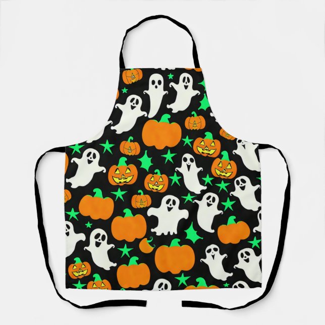 Delantal Patrón de Halloween (Anverso)