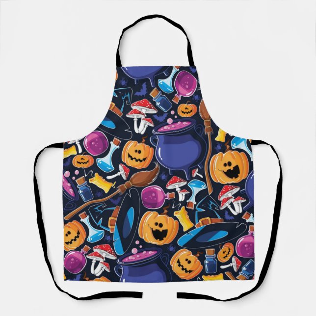 Delantal Patrón de Halloween (Anverso)