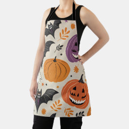 Delantal Patrón de Halloween y otoño