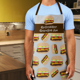 Delantal Patrón de hamburguesa personalizada para parriller