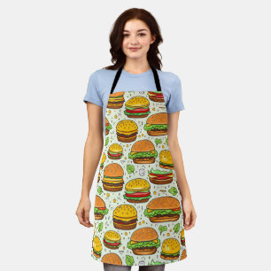 Delantal Patrón de Hamburguesas Cutas