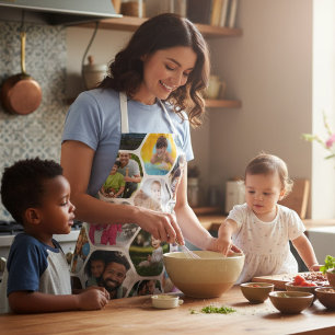 Delantal Patrón de hexágono moderno y simple de varios Coll