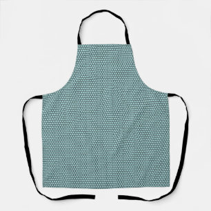 Delantal Patrón de hexágono negro azul
