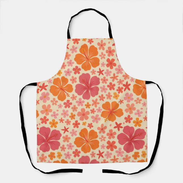 Delantal Patrón de hibiscos de Hawái 60 (Anverso)
