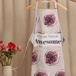 Delantal Patrón de higo morado moderno y estás peleando. In