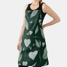 Patrón de hojas Boho Kitchen Apron botánico