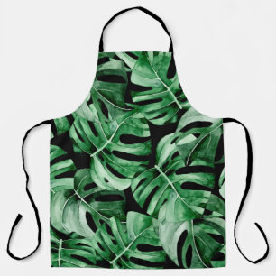Delantal Patrón de hojas de monstera