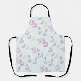 Delantal Patrón de hojas de pastel botánico de corte