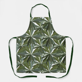 Delantal Patrón de hojas verdes