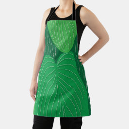Delantal Patrón de hojas verdes