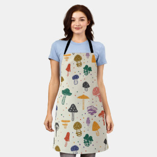 Delantal Patrón de hongos lindo Estilo moderno de moda