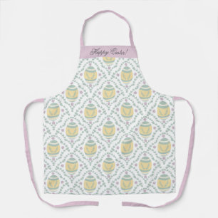 Delantal Patrón de Huevos de Pascua Pastel Damask