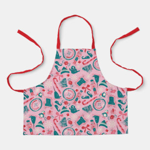 Delantal Patrón de iconos con marco de vacaciones de Elf