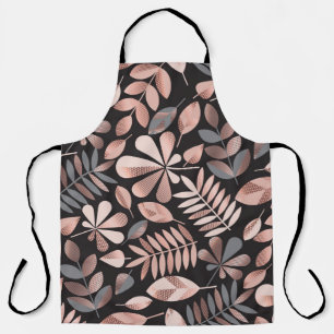 Delantal Patrón de ilustracion de hojas de otoño