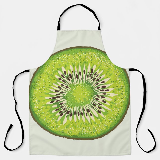 Delantal Patrón de ilustracion de Kiwi Slice (Anverso)