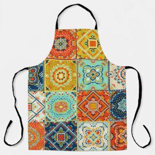 Delantal Patrón de ilustracion de mosaico de mosaico de mo