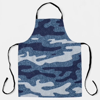 Delantal Patrón de jeans de denim para el camuflaje visto