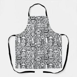 Delantal Patrón de la cabeza del perro