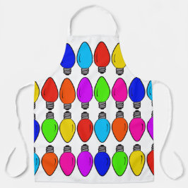 Delantal Patrón de lámparas de navidad