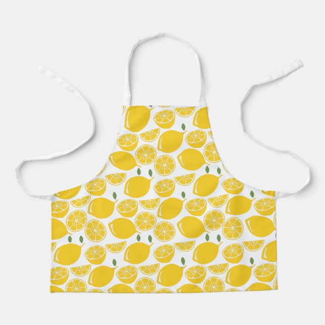 Delantal Patrón de limón amarillo (Anverso)