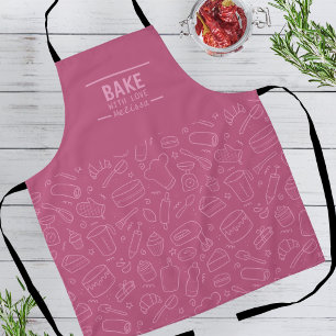 Delantal Patrón de línea de las herramientas modernas de ho