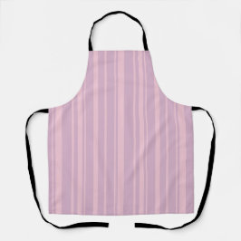 Delantal Patrón de Línea Morado y Rosa