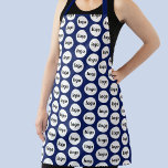 Delantal Patrón de logotipo simple Navy azul<br><div class="desc">Diseño de logotipo minimalista sencillo para fomentar la lealtad de la marca y promover su pequeña empresa. Reemplace el logotipo por el suyo propio y cambie el color de fondo de la Herramienta de diseño a personalizar. Perfecto para fiestas y eventos de negocios, o para su jardín, arte, artesanía, cafetería,...</div>