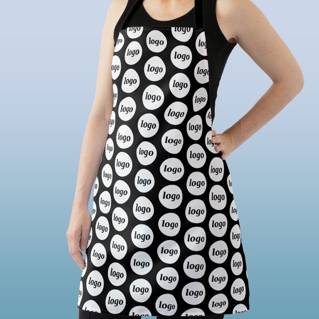 Delantal Patrón de logotipos simples Empresa promocional (Logo pattern business promotional or uniform apron)