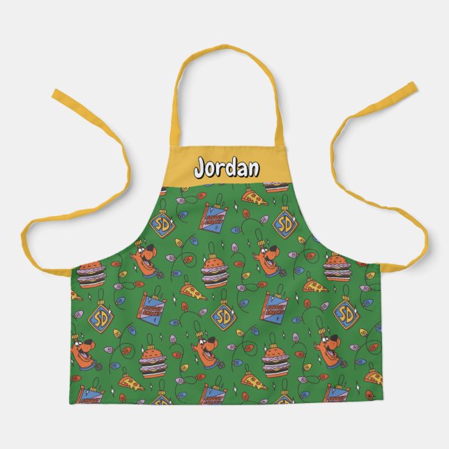 Delantal Patrón de Luces de Snack Navideño de Scooby-Doo (Anverso)