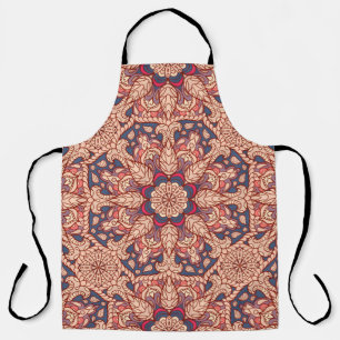 Delantal Patrón de mandala sin foco. Tema decorativo de épo