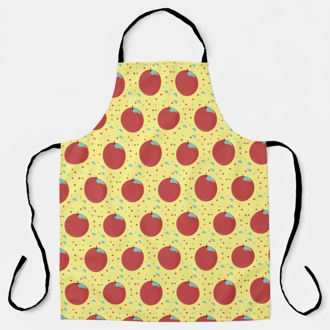 Delantal Patrón de manzana de fruta moderna Dulce (Anverso)