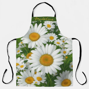 Delantal Patrón de margarita clásico personalización floral
