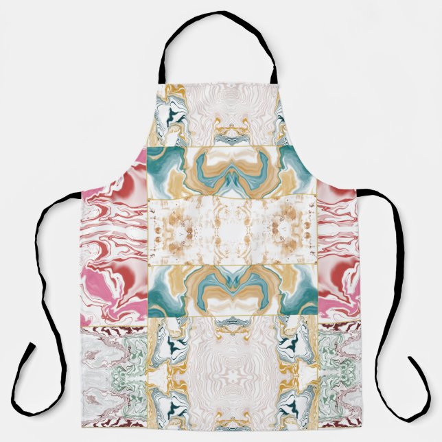Delantal Patrón de mármol colorido (Anverso)