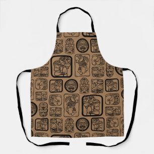 Delantal Patrón de mascarilla antigua de la tribu MAYA 1