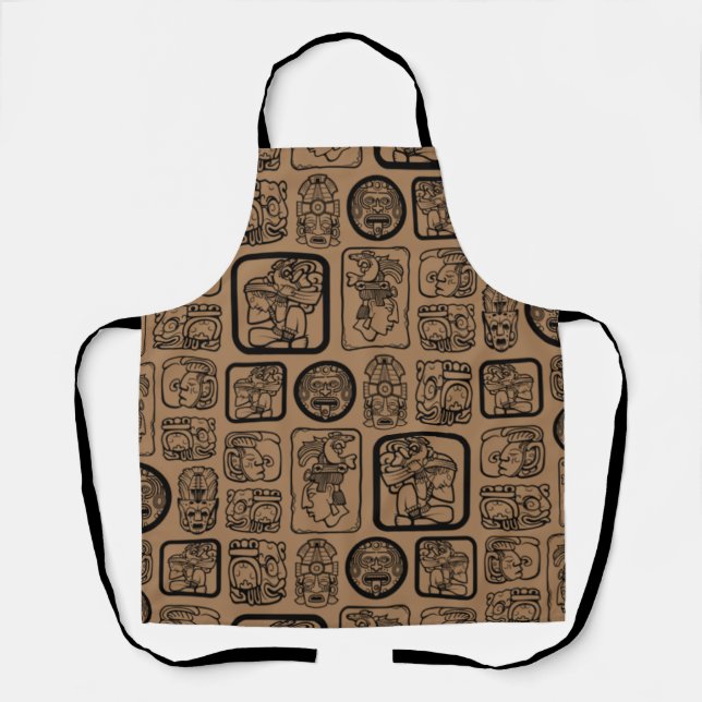 Delantal Patrón de mascarilla antigua de la tribu MAYA 1 (Anverso)