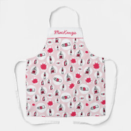 Delantal Patrón de materiales de arte ahumado de artista Pe